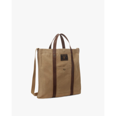 RRL Canvas Leather Bag Camel