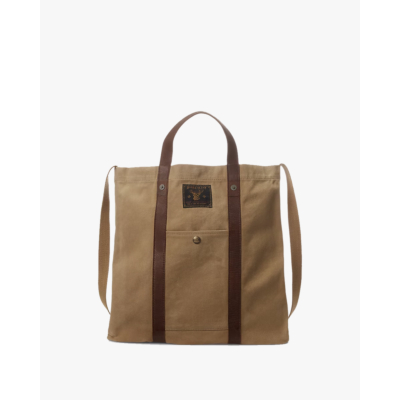 RRL Canvas Leather Bag Camel