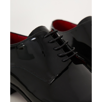 GIORGIO leather Smoking Schoen Zwart
