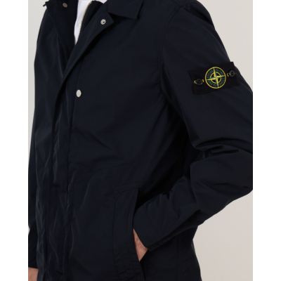 Stone Island Car Coat Micro Twill Navy Blue