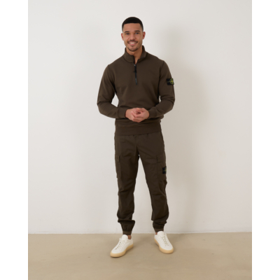 Stone Island Half Zip Sweatshirt Military Green
