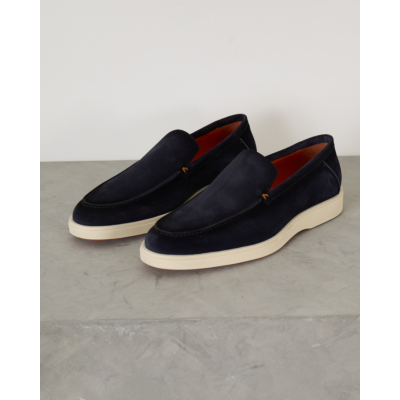 Santoni  Suede Loafer Navy