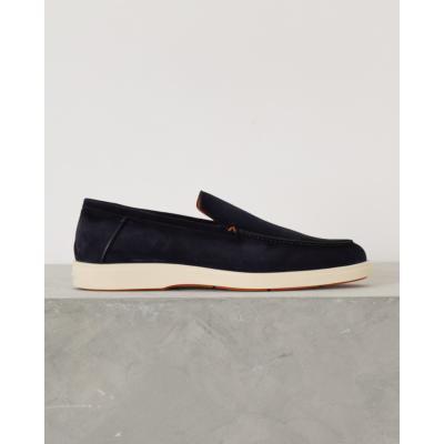 Santoni  Suede Loafer Navy