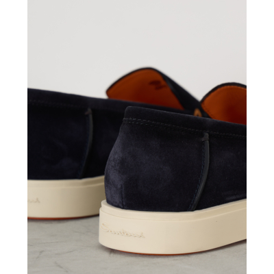 Santoni  Suede Loafer Navy