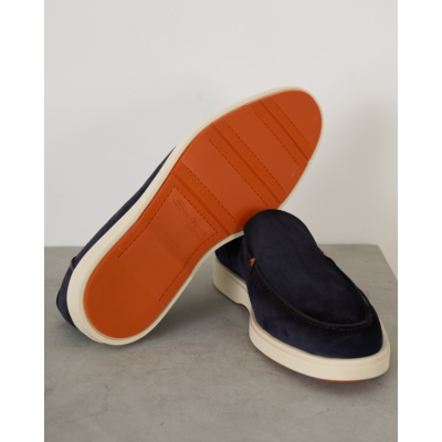 Santoni  Suede Loafer Navy