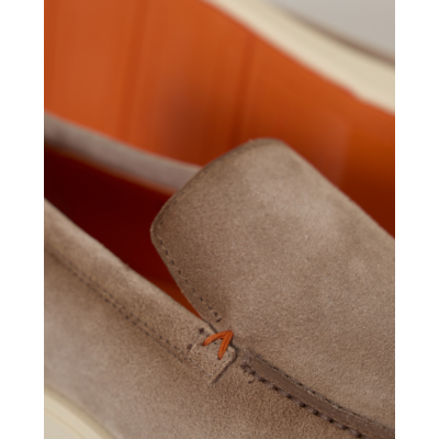 Santoni  Suede Loafer Taupe