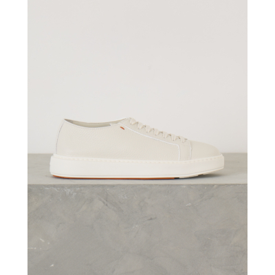 Santoni  Leather Sneaker White