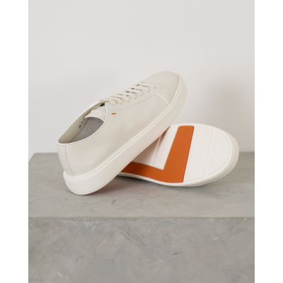 Santoni  Leather Sneaker White