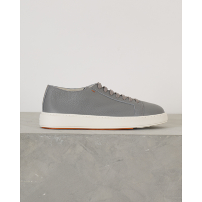 Santoni  Leather Sneaker Grey