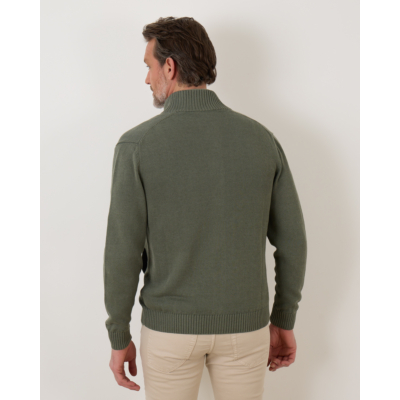 Zanone  Cotton Linnen Mix Vest Salvia