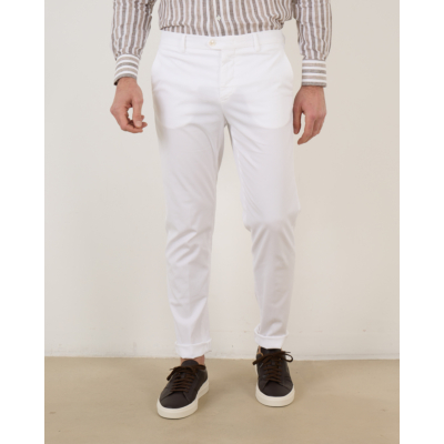 Marco Pescarolo pantalon casual steekzak 6 white
