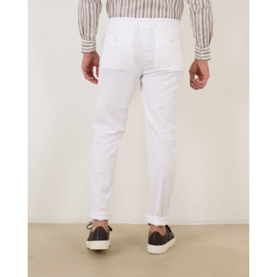 Marco Pescarolo pantalon casual steekzak 6 white
