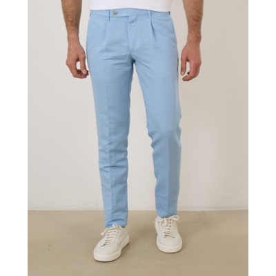 Rota Cotton Linnen Pantalon Bleu