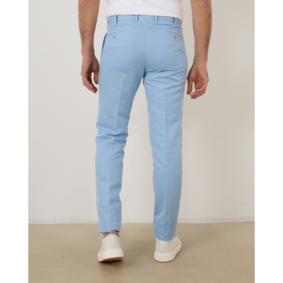 Rota Cotton Linnen Pantalon Bleu