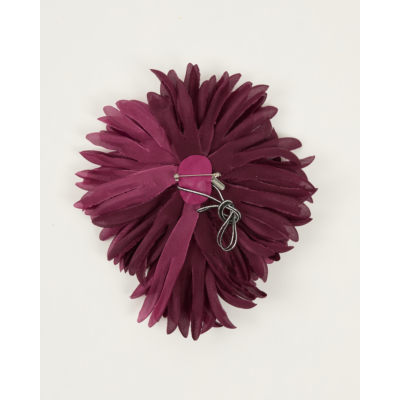 Indress Silk Flower Broch Burgundy