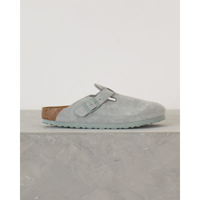 Birkenstock Boston suède instappers Pure Sage