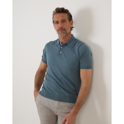 Gran Sasso Fine Knit Polo Green