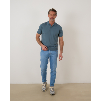 Gran Sasso Fine Knit Polo Green