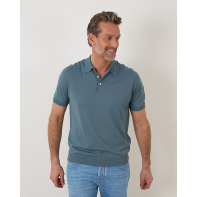 Gran Sasso Fine Knit Polo Green