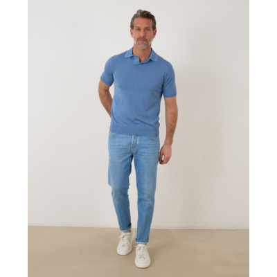 Doriani Cashmere Polo Shirt Blue