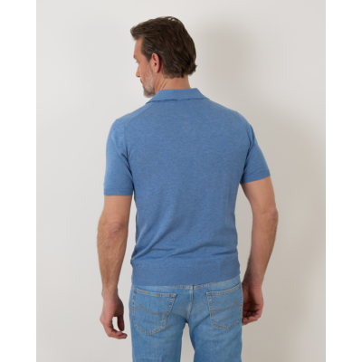 Doriani Cashmere Polo Shirt Blue