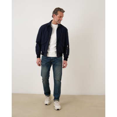 Ten-C Kort Nylon Bomber Jack Navy