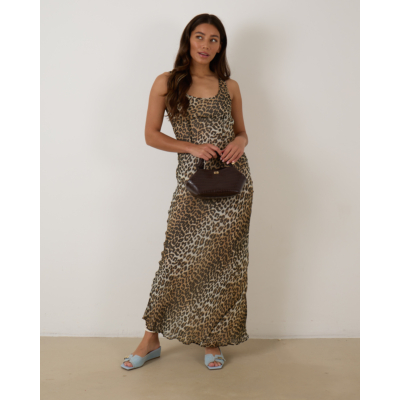Ganni Leopard Print Maxi Dress