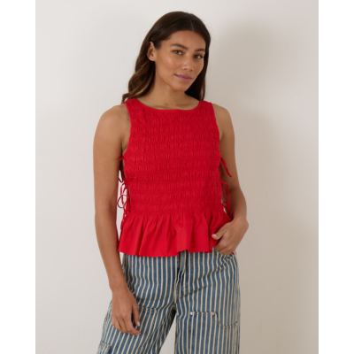 Ganni Blouse Top Red