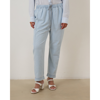 Xírena Pantalon Draper Jeans Blauw