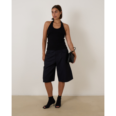 Closed Neckholder Top Black