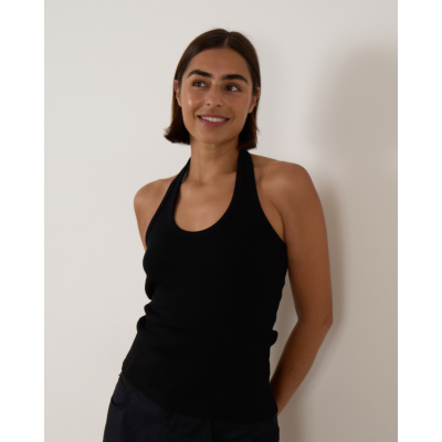 Closed Neckholder Top Black