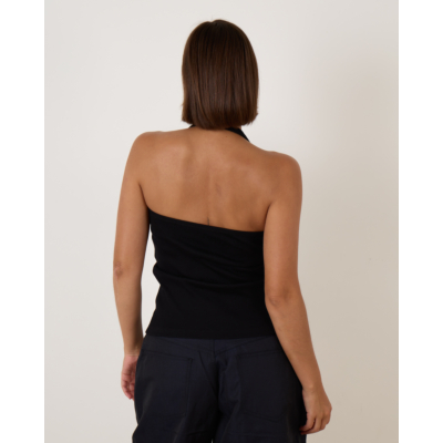 Closed Neckholder Top Black