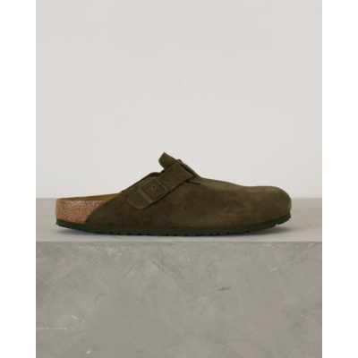Birkenstock Boston suède instappers Thyme