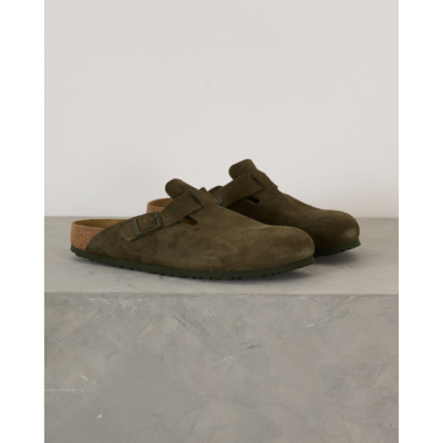 Birkenstock Boston suède instappers Thyme