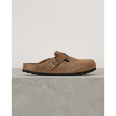 Birkenstock Boston suède instappers Tea Tonal