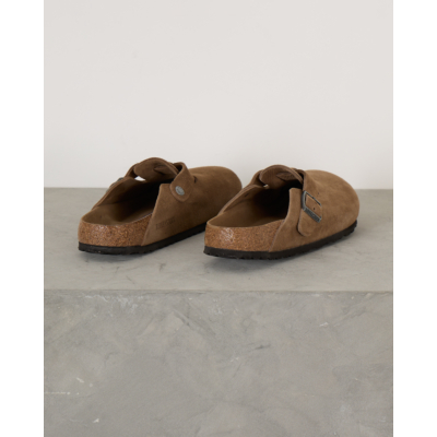 Birkenstock Boston suède instappers Tea Tonal