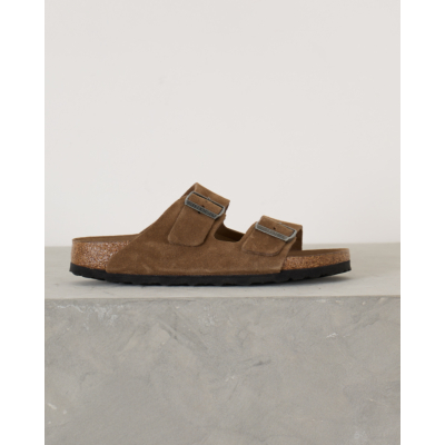 Birkenstock Men Arizona Soft Foedbed Sandalen Dark Tea Tonal
