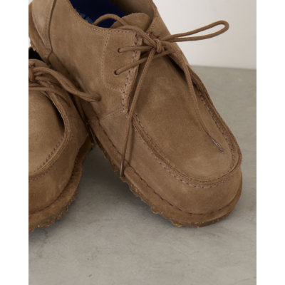 Birkenstock Utti Lace Suede Mocassin Gray Taupe