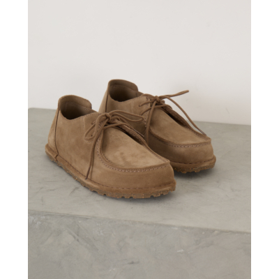 Birkenstock Utti Lace Suede Mocassin Gray Taupe