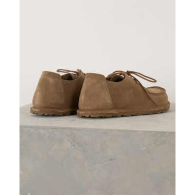 Birkenstock Utti Lace Suede Mocassin Gray Taupe