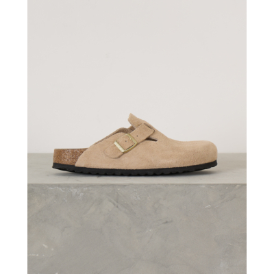 Birkenstock Boston suède instappers Sandcastle