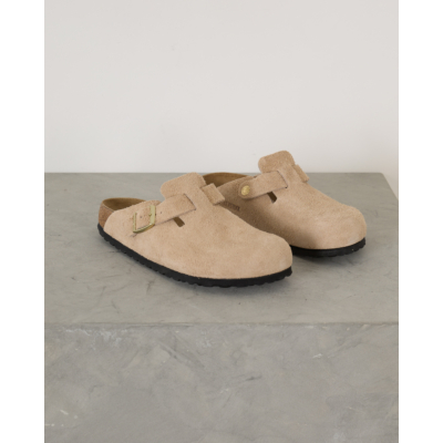 Birkenstock Boston suède instappers Sandcastle