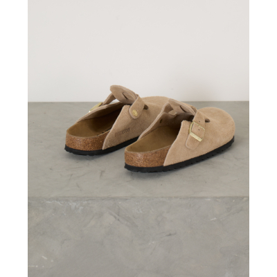Birkenstock Boston suède instappers Sandcastle
