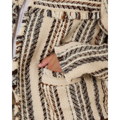 Marant Étoile Izaria Jacket Striped Ecru