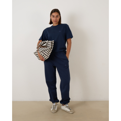 Anine Bing Karter Jogger Framed Monogram Dark Blue