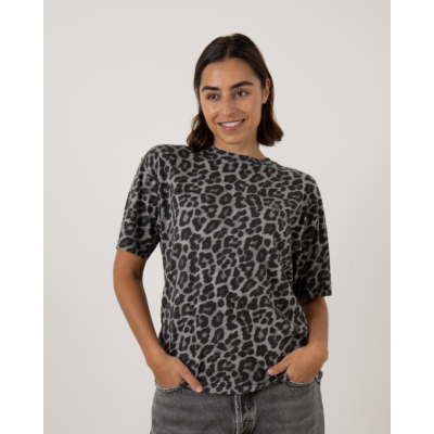 Anine Bing Cohen shirt leopard print grijs