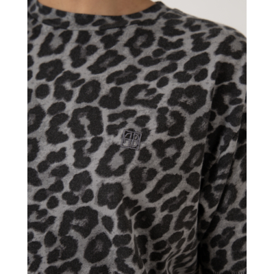 Anine Bing Cohen shirt leopard print grijs