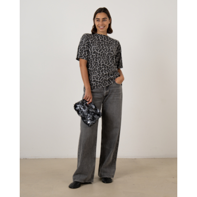 Anine Bing Cohen shirt leopard print grijs