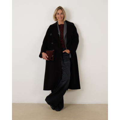 'S Max Mara  Dalila Mantel Black
