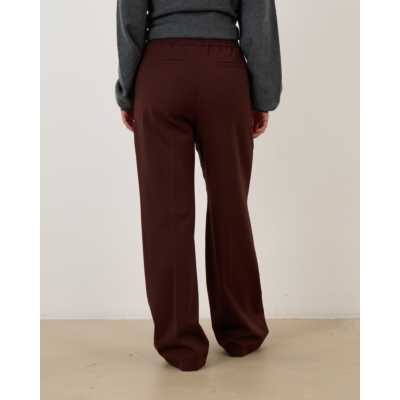Weekend Max Mara  Technical Gabardine Wool Trousers‎‎ Chocolate